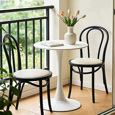 Modern White Round Dining Table 24 Inch for Home Kitchen