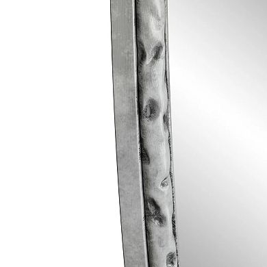 Iron Art Oval Retro Mirror with Antique Silver Frame, Glass & MDF Backing, Wall Hanging for Bathroom