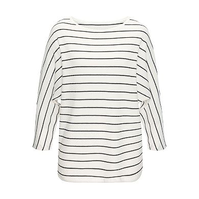 Lascana Women's Striped 3/4 Sleeve Top