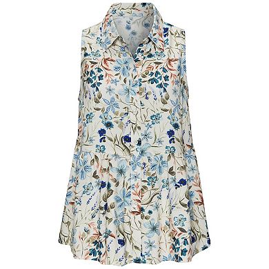 Lascana Women's Sleeveless Button Down Blouse