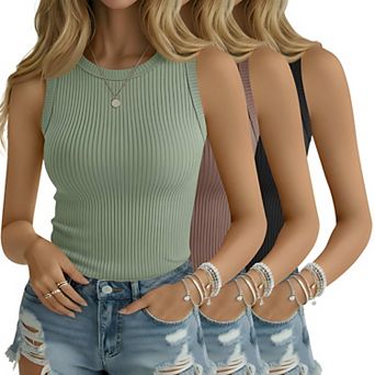 Fitted Racerback Tank Top Set