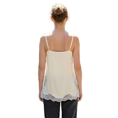 Side Split Flowy Lace Tank Top