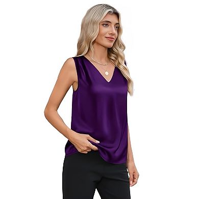 Women's Satin Office Tank Top