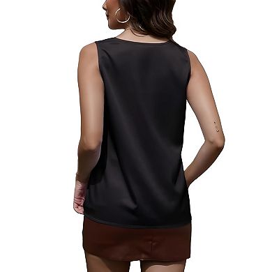Dressy Satin Sleeveless Top