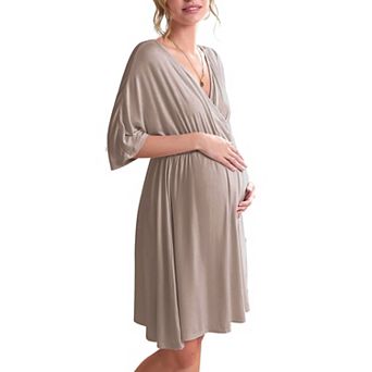 Ekouaer Labor Delivery Hospital Gown 2 Pack Maternity Dress Nursing Nightgown