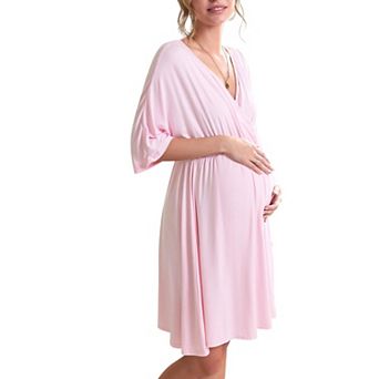 Ekouaer Labor Delivery Hospital Gown 2 Pack Maternity Dress Nursing Nightgown