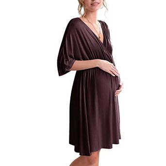 Ekouaer Labor Delivery Hospital Gown 2 Pack Maternity Dress Nursing Nightgown