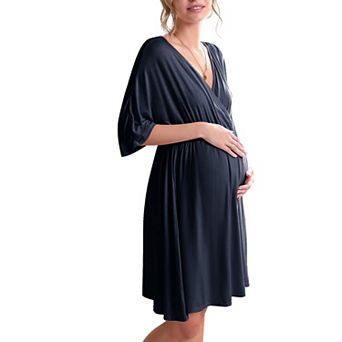Ekouaer Labor Delivery Hospital Gown 2 Pack Maternity Dress Nursing Nightgown