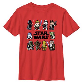 Boys 6-20 Star Wars Pixel Characters Short Sleeve Graphic Tee