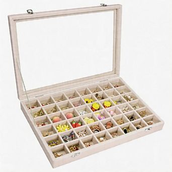 Splendid Frame Velvet Jewelry Tray 48 Compartments