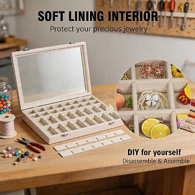 Splendid Frame Velvet Jewelry Tray 48 Compartments