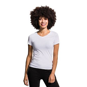 Skinni Fit Womens/Ladies Feel Good Stretch V-Neck Short Sleeve T-Shirt