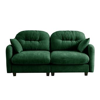 Pnronnc Loveseat Cloud Sectional Sofa Chenille Comfortable Couch with Pillow
