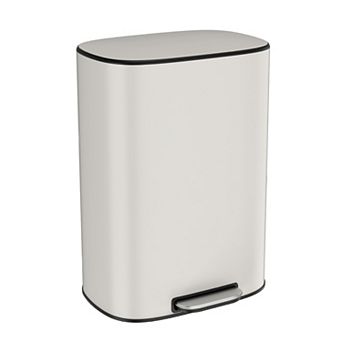 Pnronnc Kitchen Trash Can 50L Stainless Steel Step Bin with Soft Close Lid