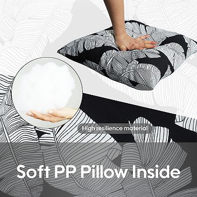 2-Pack Waterproof/Fade-Resist Outdoor Throw Pillows, 18x18", Soft Patio Covers