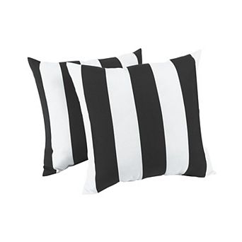 2-Pack Waterproof/Fade-Resist Outdoor Throw Pillows, 18x18", Soft Patio Covers