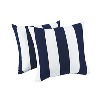 2-Pack Waterproof/Fade-Resist Outdoor Throw Pillows, 18x18", Soft Patio Covers