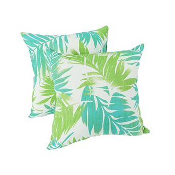 2-Pack Waterproof/Fade-Resist Outdoor Throw Pillows, 18x18", Soft Patio Covers