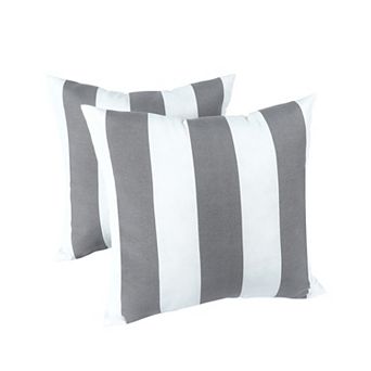 2-Pack Waterproof/Fade-Resist Outdoor Throw Pillows, 18x18", Soft Patio Covers