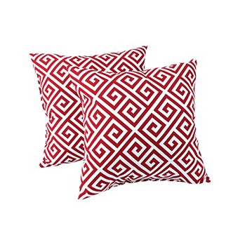 2-Pack Waterproof/Fade-Resist Outdoor Throw Pillows, 18x18", Soft Patio Covers