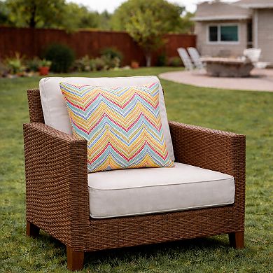 2-Pack Waterproof/Fade-Resist Outdoor Throw Pillows, 18x18", Soft Patio Covers