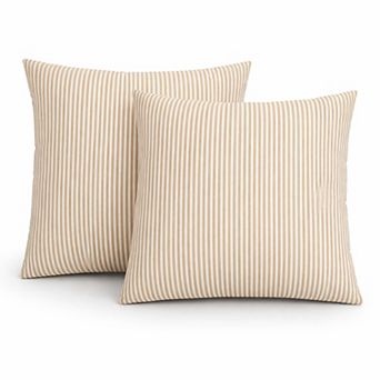 2-Pack Waterproof/Fade-Resist Outdoor Throw Pillows, 18x18", Soft Patio Covers