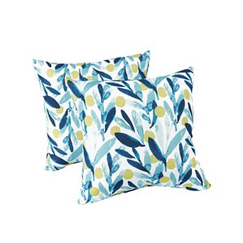 2-Pack Waterproof/Fade-Resist Outdoor Throw Pillows, 18x18", Soft Patio Covers