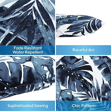2-Pack Waterproof/Fade-Resist Outdoor Throw Pillows, 18x18", Soft Patio Covers