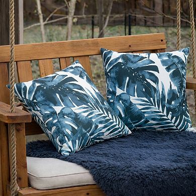 2-Pack Waterproof/Fade-Resist Outdoor Throw Pillows, 18x18", Soft Patio Covers