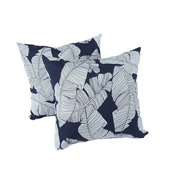 2-Pack Waterproof/Fade-Resist Outdoor Throw Pillows, 18x18", Soft Patio Covers