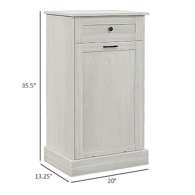 Pnronnc Kitchen Tilt-Out Trash Can Cabinet Freestanding Recycling Bin Holder with Drawer