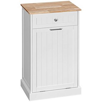 Pnronnc Kitchen Tilt-Out Trash Can Cabinet Hidden Bin Recycling Cabinet Freestanding