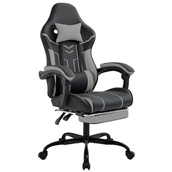 Pnronnc Ergonomic Chair Gaming Chair with Footrest, Massage Lumbar Support Computer Office Chair