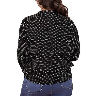 Plus Size Polka Dot Shirt Blouse
