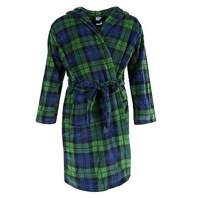 Wanted Men's Fleece Hooded Flannel Robe