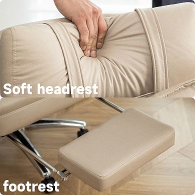 Pnronnc Ergonomic Office Chair with Footrest, High Back Reclining Computer Chair