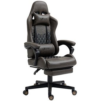 Pnronnc Racing Gaming Chair High Back Reclining Swivel Office Chair with Footrest