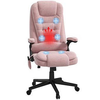 Pnronnc Velvet Massage Office Chair High Back Computer Chair with Heat and Remote