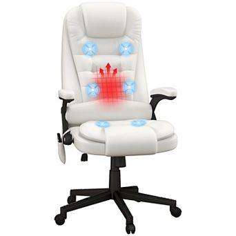 Pnronnc High Back Massage Office Chair Reclining Ergonomic Chair with Heat and 6-Point Vibration