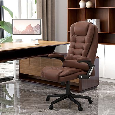 Pnronnc High Back Massage Office Chair Adjustable Computer Desk Chair with Heat Reclining