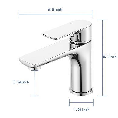 Pnronnc Chrome Single Handle Bathroom Sink Faucet Lavatory Basin Faucet