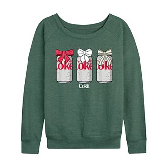 Women's Diet Coke Christmas Bows French Terry Long Sleeve Tee