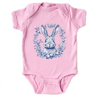 Blue Willow Bunny - Infant Short Sleeve Graphic Bodysuit