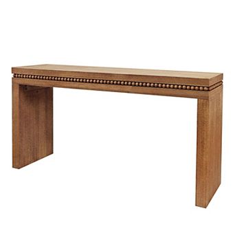 Pnronnc 64" Modern Wood Console Table with Beaded Trim Entryway Table
