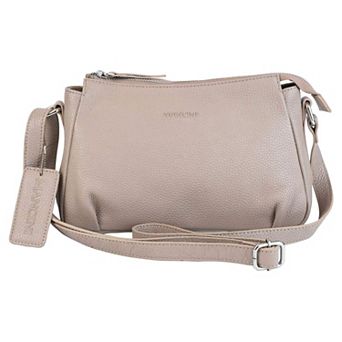 Mancini Pebbled Charlize Crossbody Bag