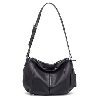 Mancini Pebbled Crossbody Hobo Bag