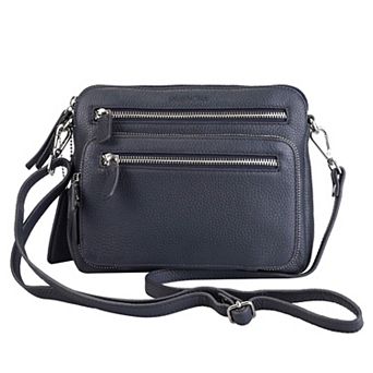 Mancini Pebbled Valerie Small Crossbody Bag