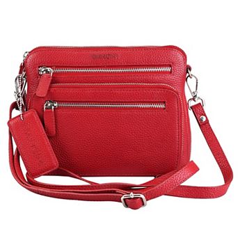 Mancini Pebbled Valerie Small Crossbody Bag