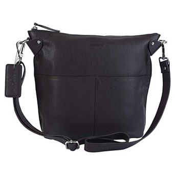 Mancini Pebbled Susan Crossbody Hobo Bag