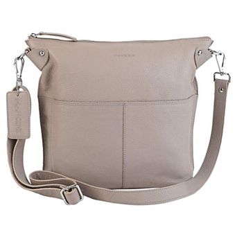Mancini Pebbled Susan Crossbody Hobo Bag